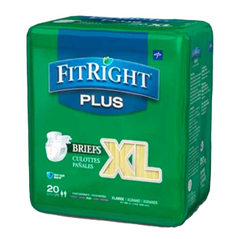 FitRight® Plus Incontinence Briefs (diaper w/tabs), X-Large