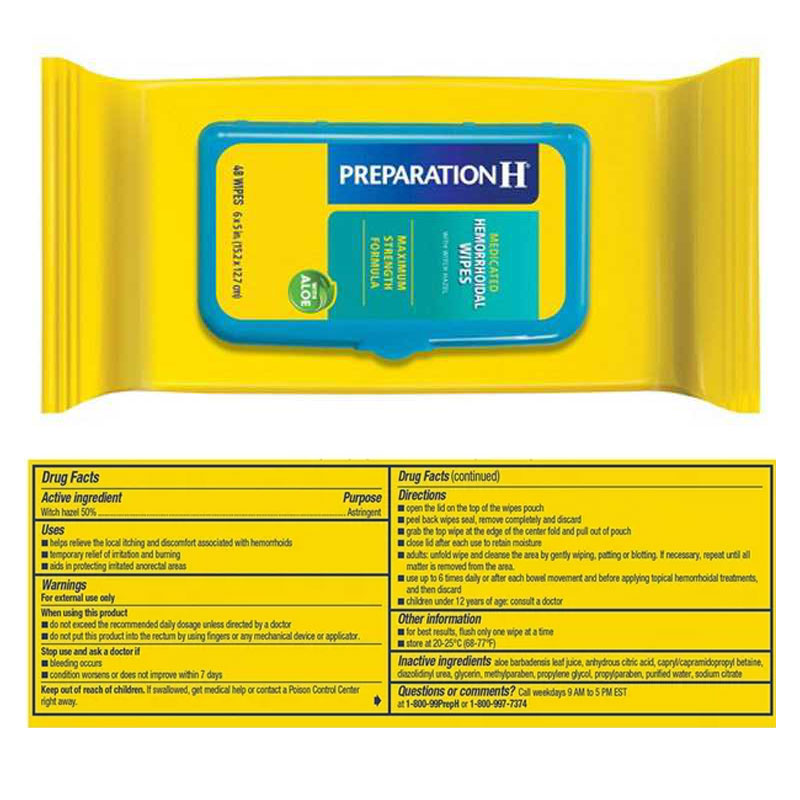 Preparation H® with Aloe Medicated Hemorrhoidal Wipes